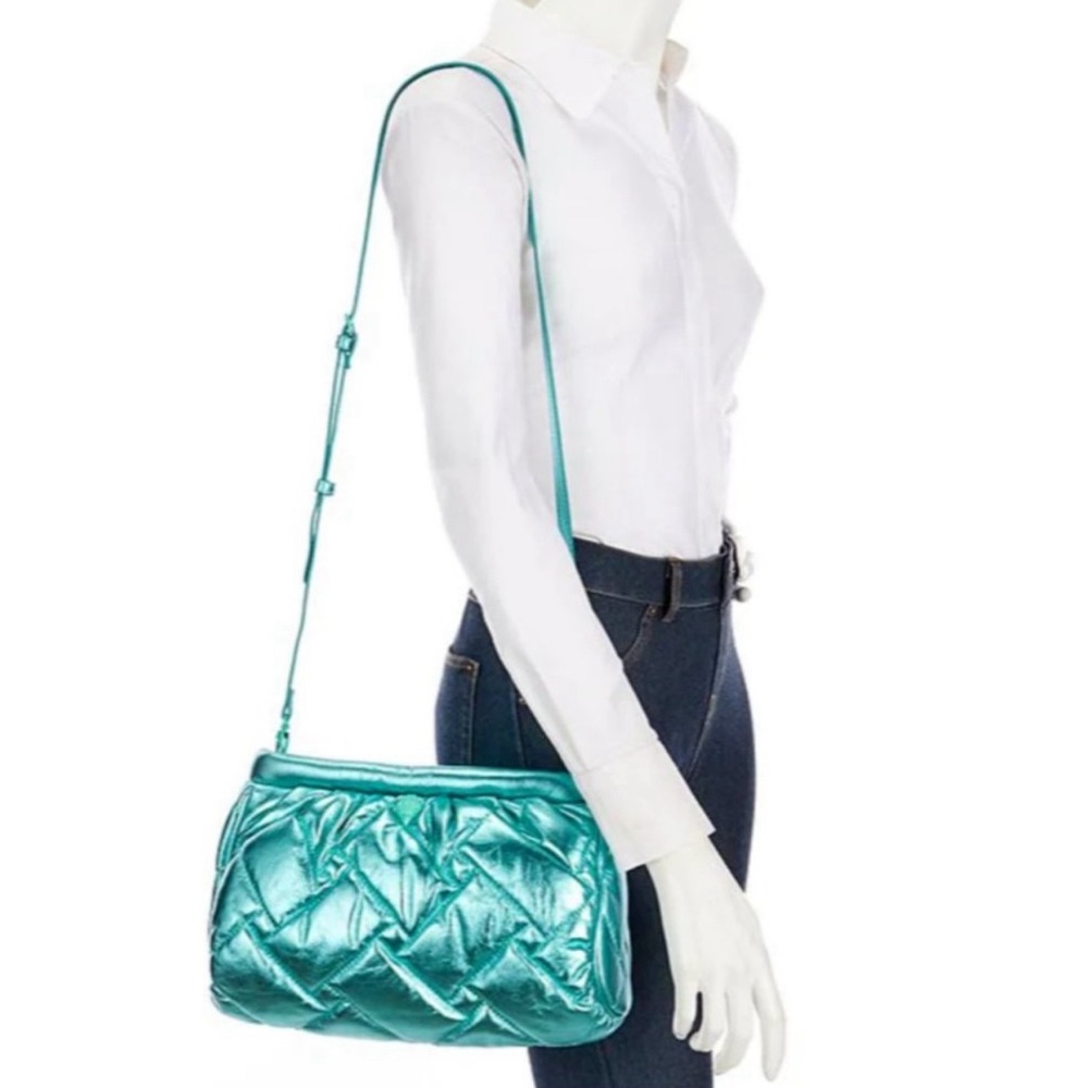 KURT GEIGER Kensington Soft Clutch GREEN
